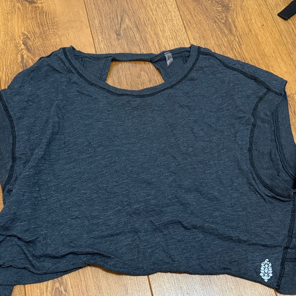 FP movement open back top charcoal grey
